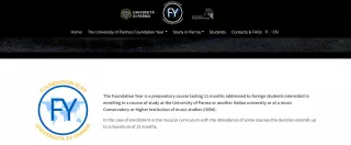 Foundation year Parma - website