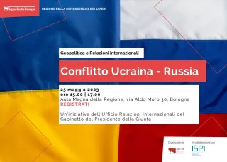 Locandina incontro su conflitto Ucraina-Russia